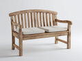 Bancos de jardín madera maciza 145x64x91 cm - Marrón natural - Diseño clásico con cojines acolchados