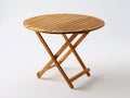 Mesa de jardín madera 90x90x75 cm - natural - diseño plegable