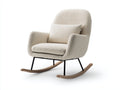 Mecedoras tapizada bouclé 72x86x94 cm - beige - diseño moderno