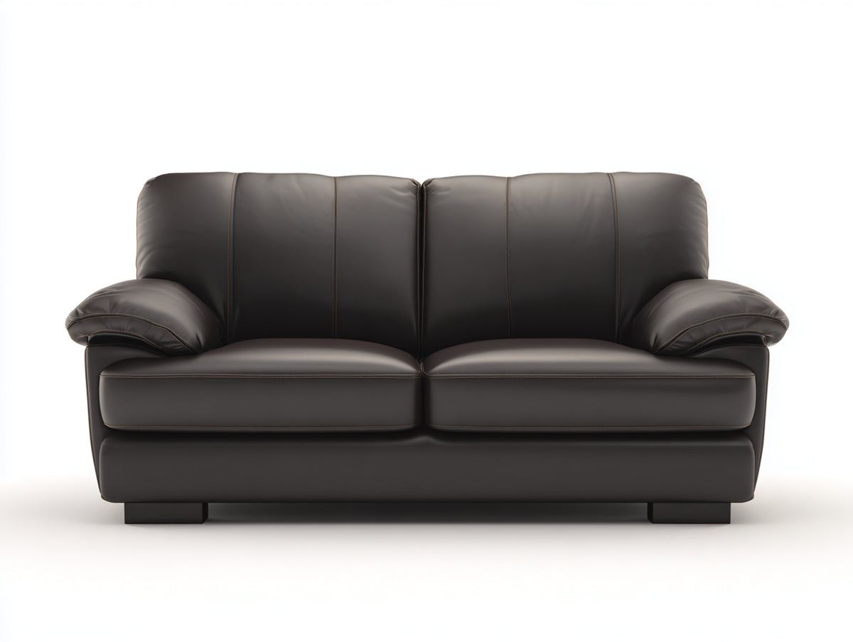 Sofás lineales piel sintética 190x86x84 cm - negro - diseño moderno
