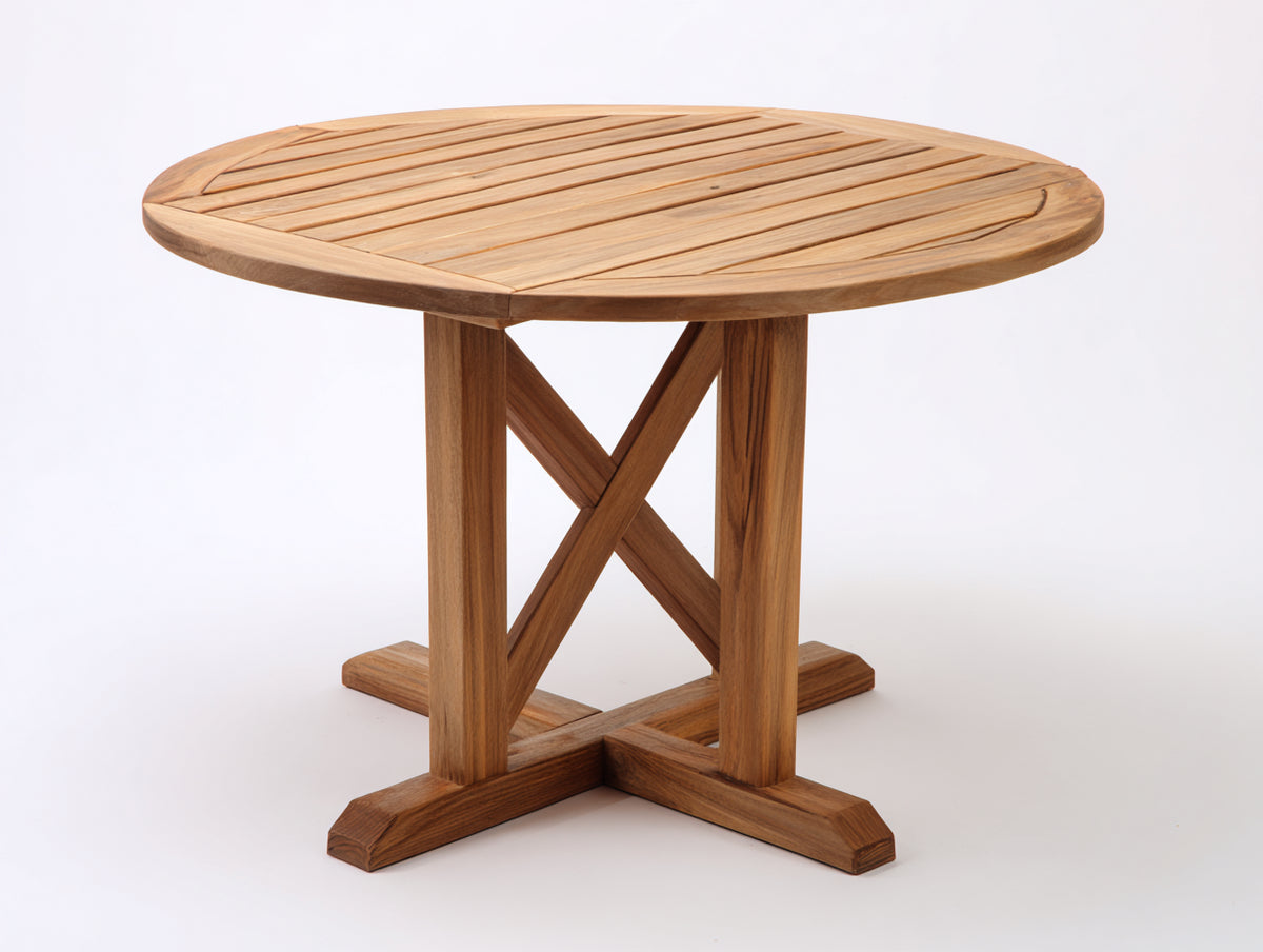 Mesas de jardín madera 105x105x74 cm - natural - diseño clásico