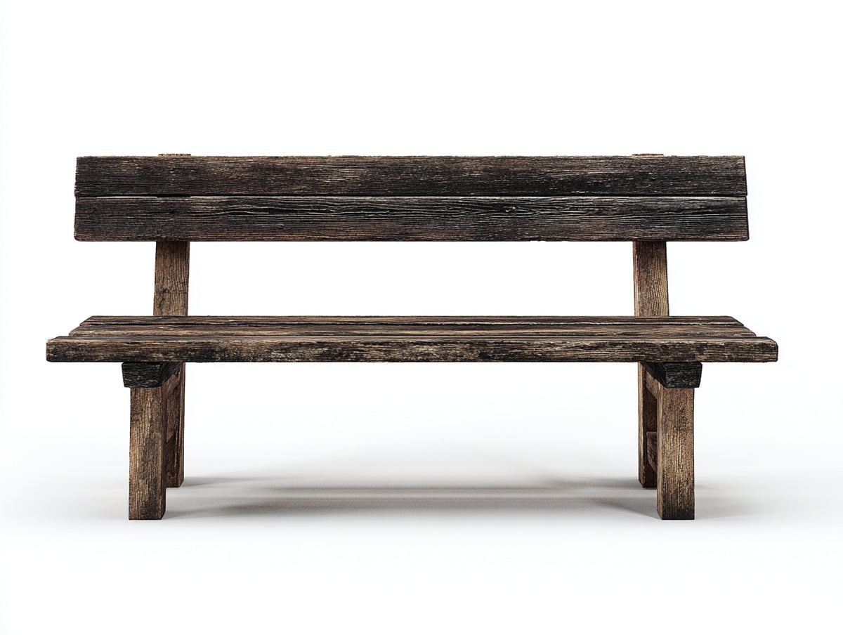 Banco de jardín madera rústica 160x45x78 cm - marrón - estilo tradicional