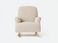 Mecedora tapizada bouclé 70x85x93 cm - beige - estilo moderno