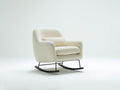 Mecedoras tapizada en tela 78x90x92 cm - Crema-Negro - Diseño contemporáneo acogedor
