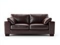 Sofás lineales 2 plazas piel sintética 178x86x82 cm - marrón oscuro - diseño moderno