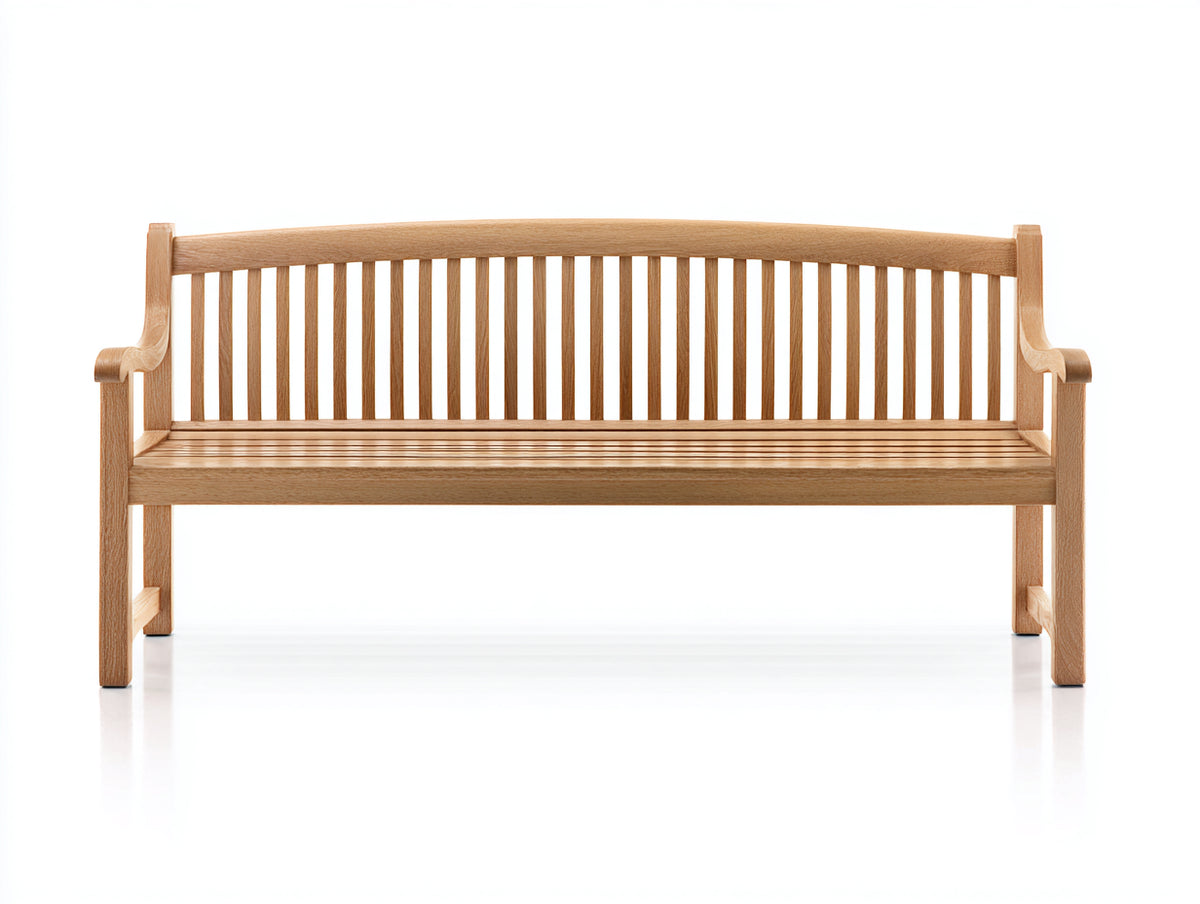 Banco de jardín madera 182x52x88 cm - natural - diseño tradicional