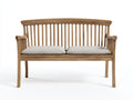 Bancos de jardín madera maciza 150x62x92 cm - Marrón natural - Diseño clásico con cojines