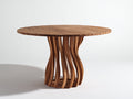 Mesa de jardín madera 120x120x75 cm - natural - diseño contemporáneo