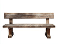 Bancos de jardín madera recuperada 180x65x88 cm - Marrón rústico - Estilo campestre resistente