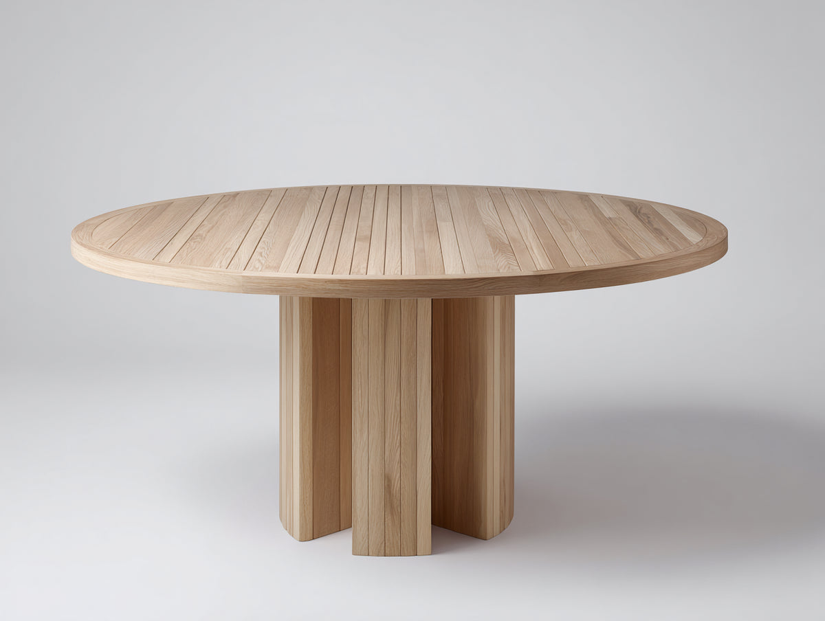 Mesas de jardín madera 140x140x76 cm - natural - diseño moderno